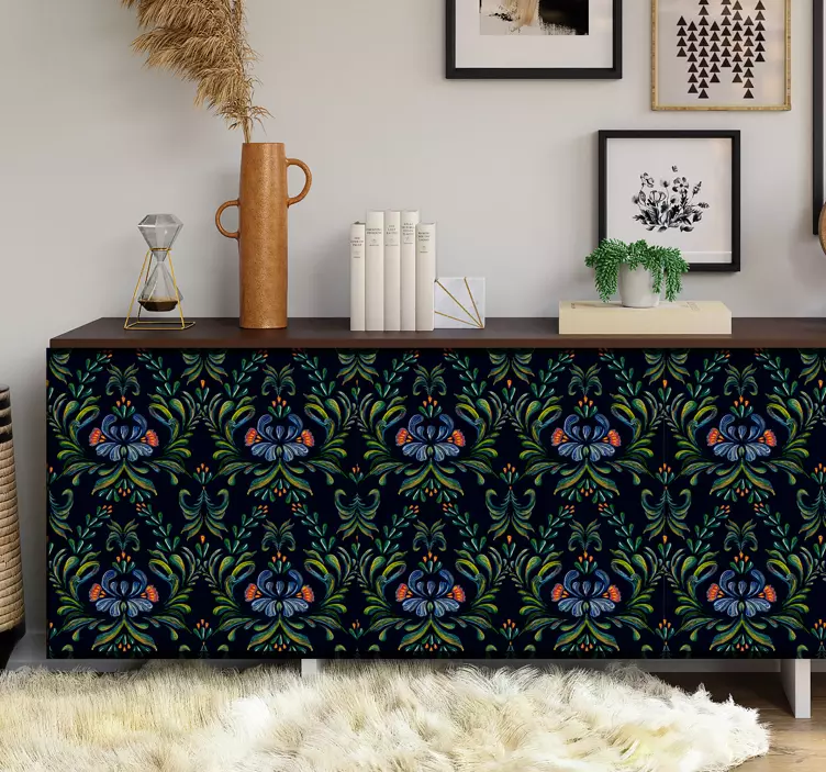 Sticker Meuble Ornement folklorique coloré - TenStickers