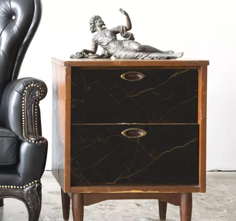 Sticker Meuble Texture marbre marron - TenStickers