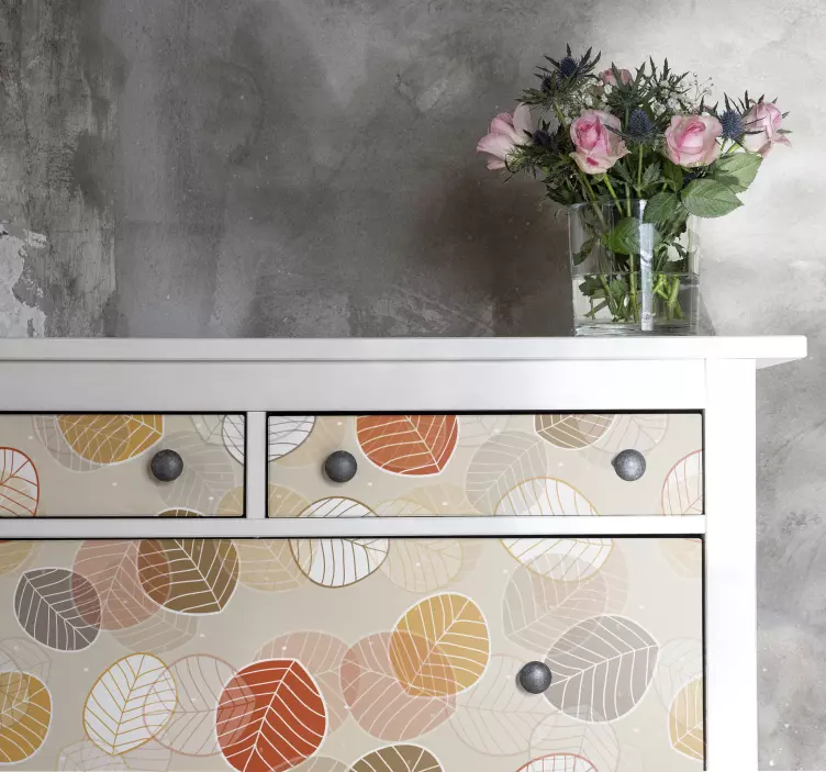 Sticker déco motif feuilles - TenStickers