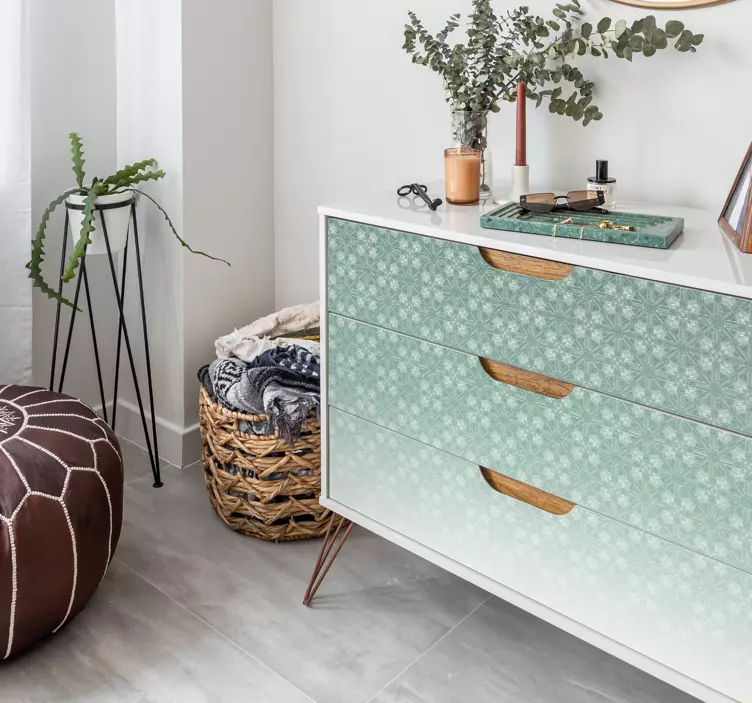 Adhésif meuble motif floral fondu - TenStickers