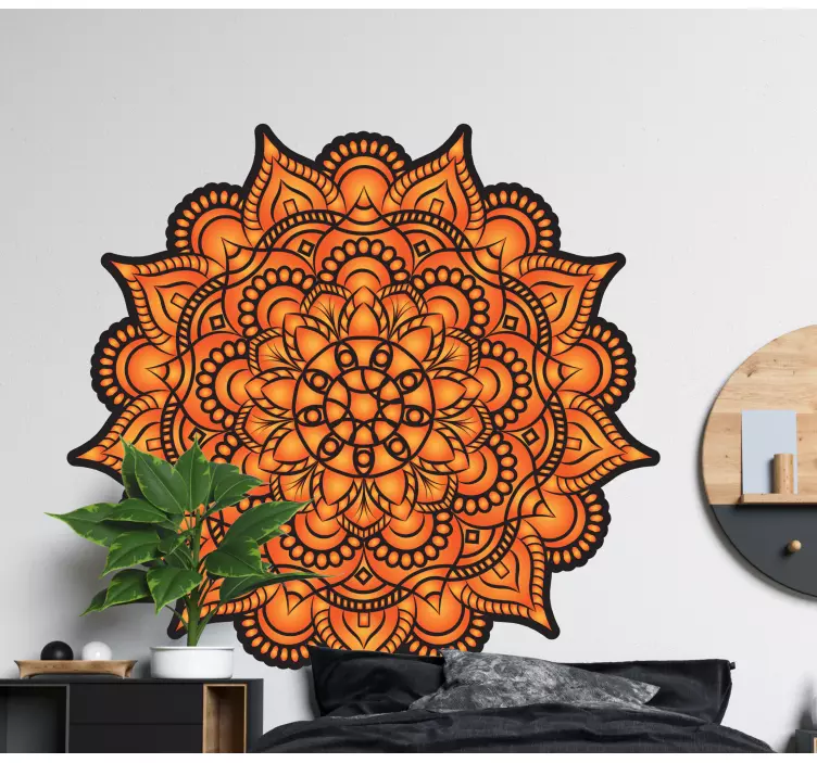 Sticker déco motif floral mandala - TenStickers