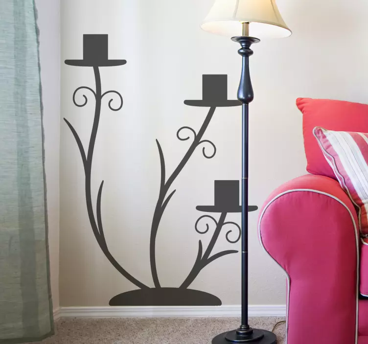 Sticker déco silhouette florale élégante - TenStickers
