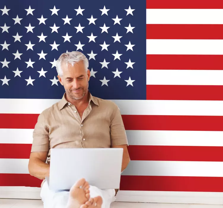 Sticker décoratif drapeau des Etats-Unis - TenStickers