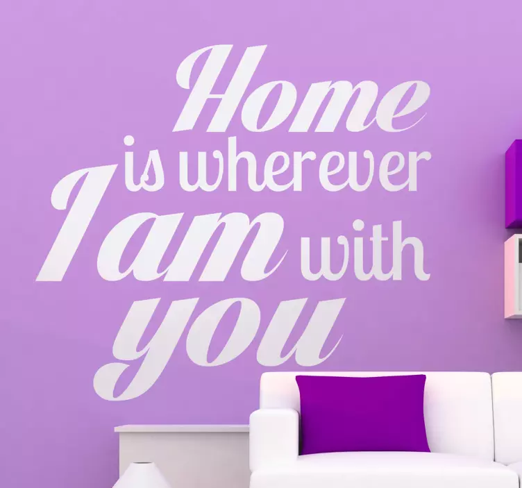 Sticker décoratif home phrase romantique - TenStickers