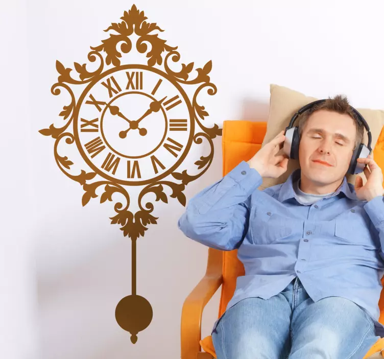 Sticker décoratif horloge ancienne - TenStickers