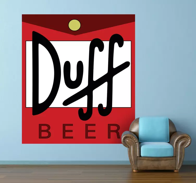 Sticker décoratif logo bière Duff - TenStickers