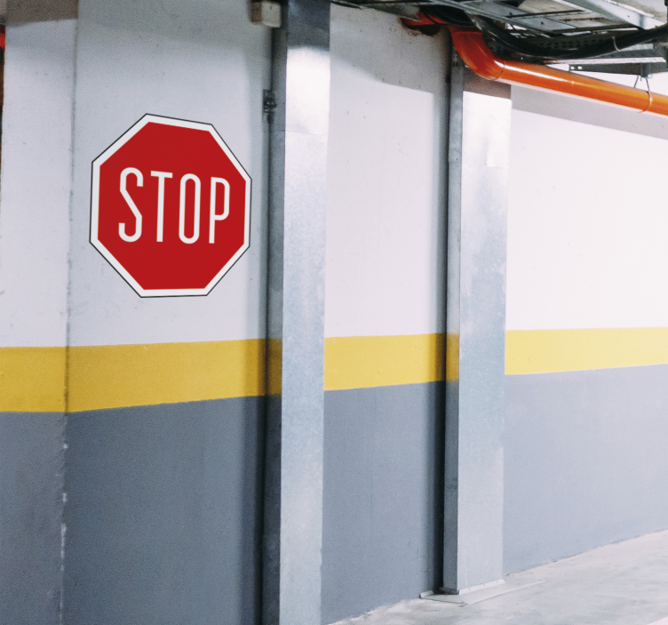 Sticker parking panneau Stop - TenStickers