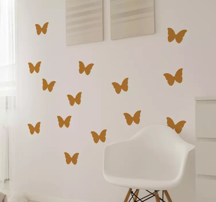 Sticker papillon volant monochrome - TenStickers