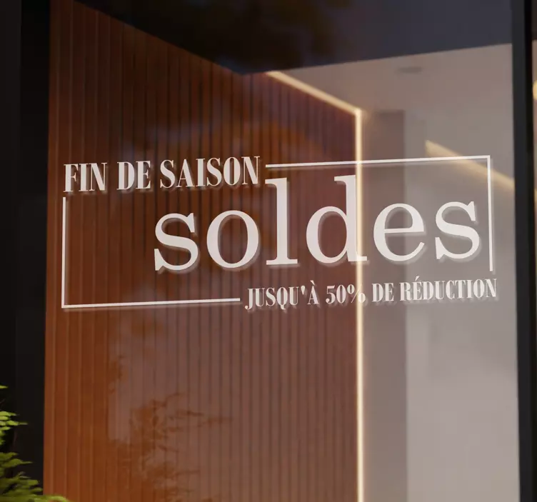 Sticker soldes vitrine fin de saison - TenStickers
