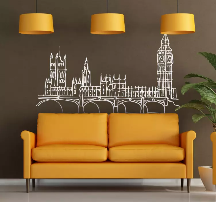 Sticker dessin Big Ben - TenStickers