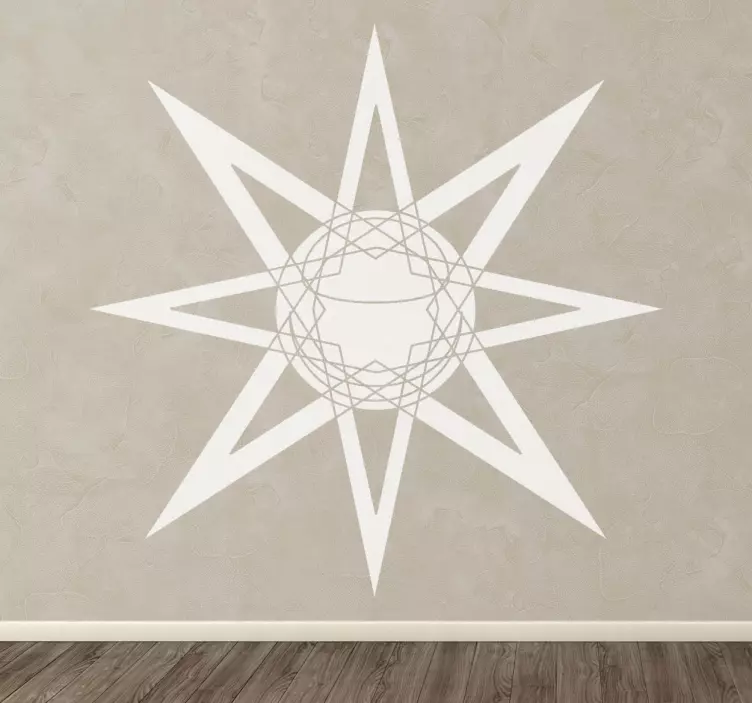 Sticker dessin soleil piques - TenStickers