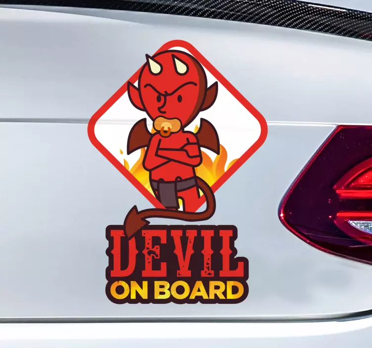 Sticker devil on board - TenStickers