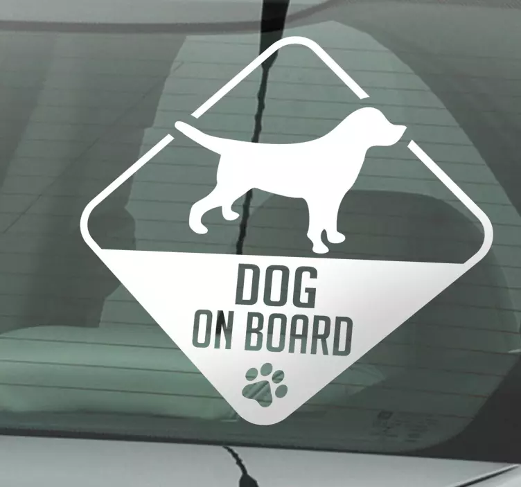 Sticker voiture dog on board - TenStickers