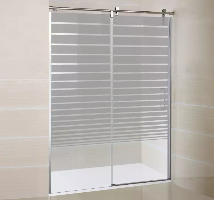 Sticker douche dégradé lignes - TenStickers