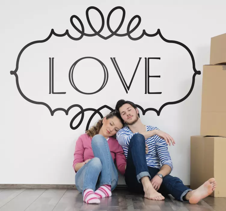 Sticker encadré love - TenStickers