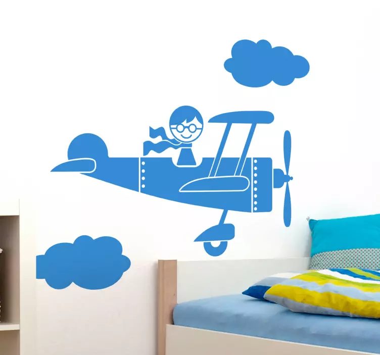 Sticker enfant aviateur - TenStickers