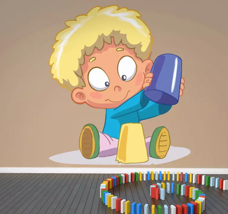 Sticker enfant bébé sable - TenStickers