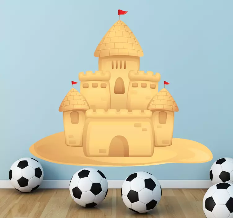 Sticker enfant château de sable - TenStickers