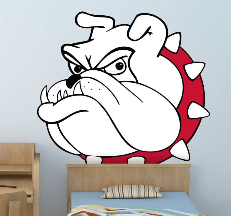 Sticker enfant chien bulldog couleur - TenStickers