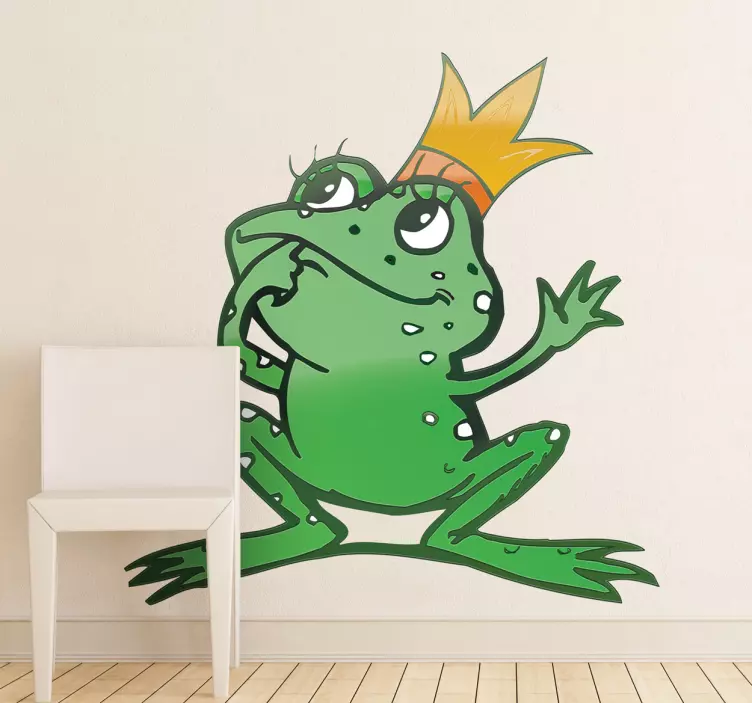 Sticker enfant couronne grenouille - TenStickers