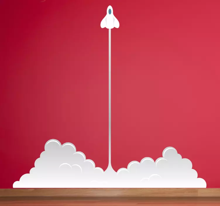 Sticker enfant décollage fusée - TenStickers