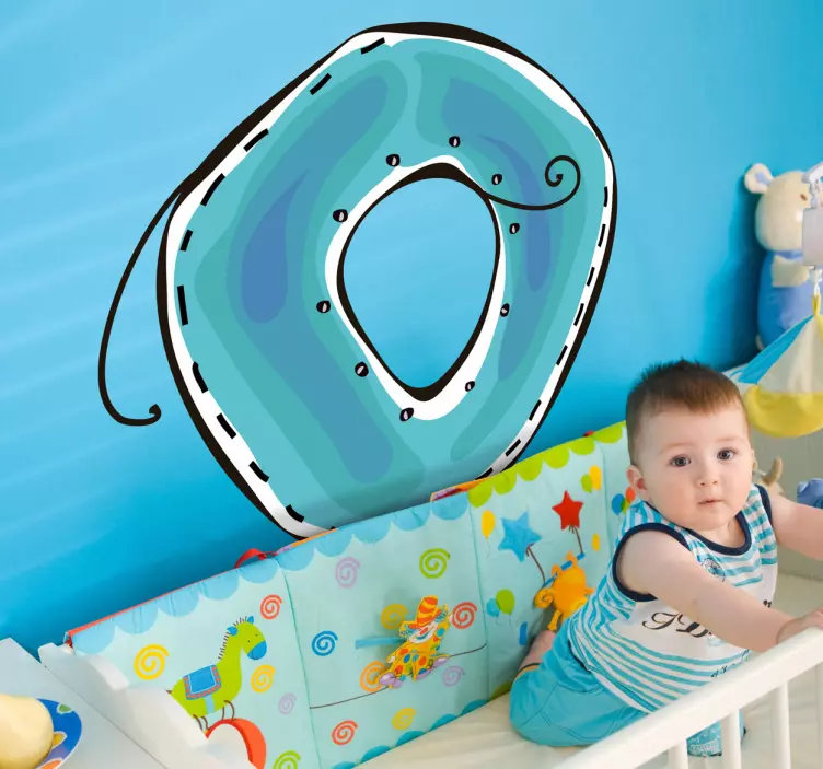 Sticker enfant dessin lettre o - TenStickers