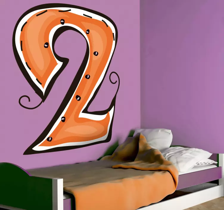Sticker enfant dessin numero 2 - TenStickers