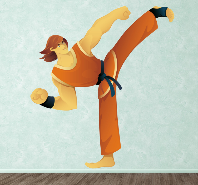 Sticker enfant karateka - TenStickers