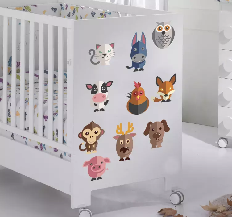 Sticker enfant kit animaux - TenStickers