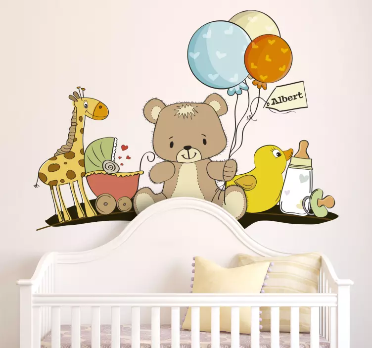 Sticker chambre bébé kit nourrisson - TenStickers