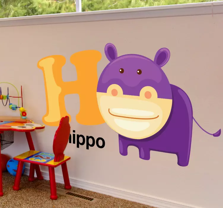 Sticker enfant lettre H alphabet - TenStickers