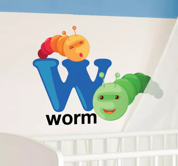 Sticker enfant lettre W alphabet - TenStickers