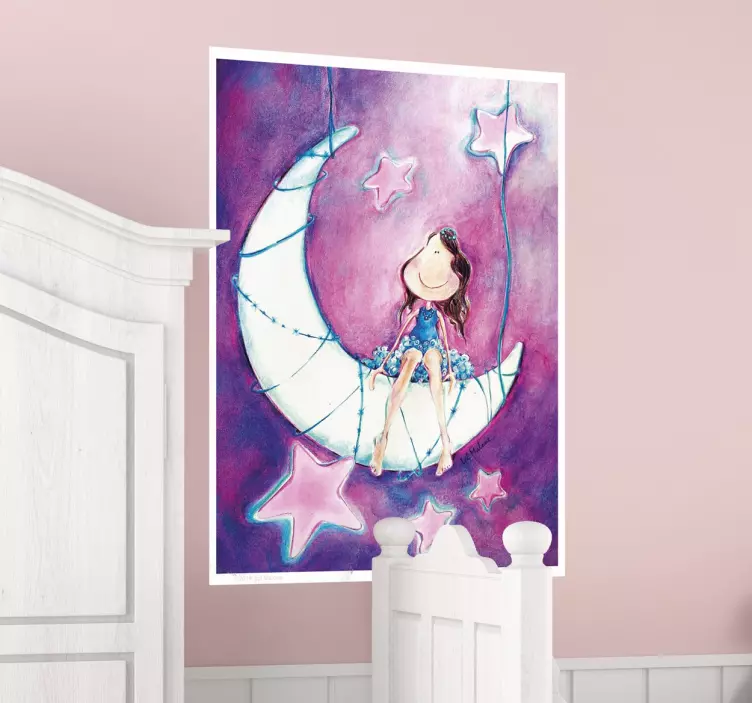 Sticker enfant lune - TenStickers