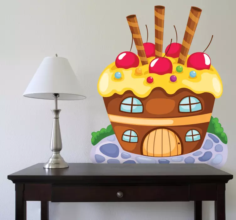 Sticker enfant maison de sucreries - TenStickers