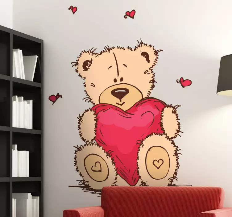 Sticker enfant peluche amour - TenStickers