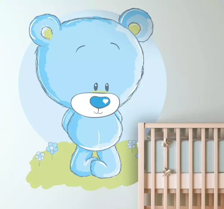 Sticker enfant peluche bleue - TenStickers