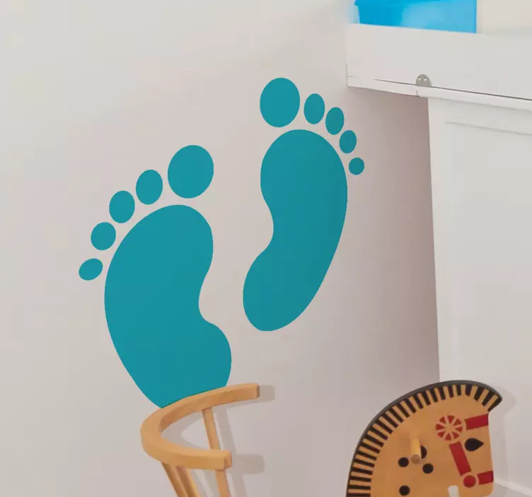 Sticker chambre bébé empreintes de pieds - TenStickers