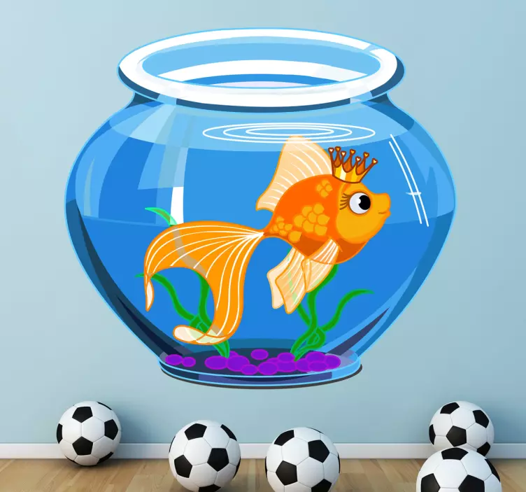 Sticker enfant princesse poisson - TenStickers