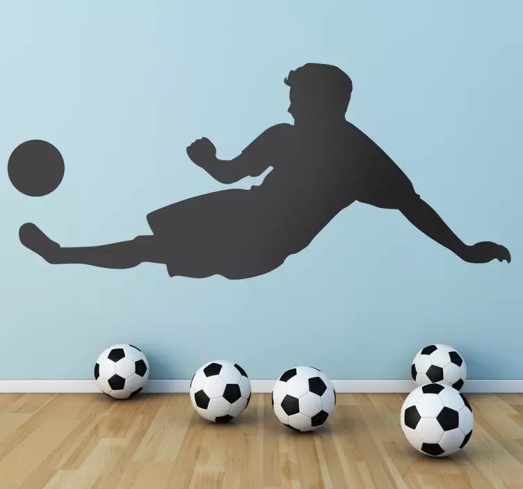 Sticker enfant silhouette footballeur - TenStickers
