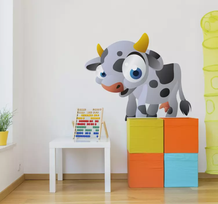 Sticker enfant vache - TenStickers