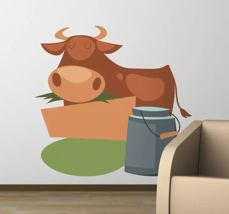 Sticker enfant vache laitière - TenStickers