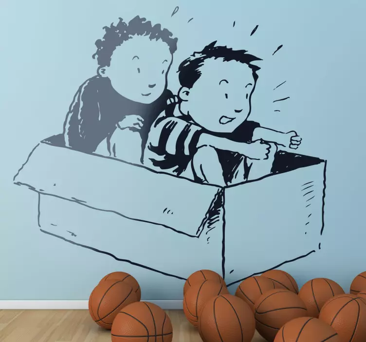 Sticker enfants caisse voiture - TenStickers