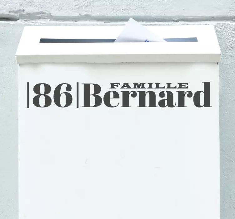 Sticker boîte aux lettres personnalisable - TenStickers