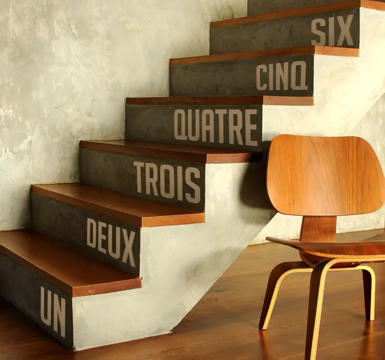 Sticker escalier chiffres - TenStickers