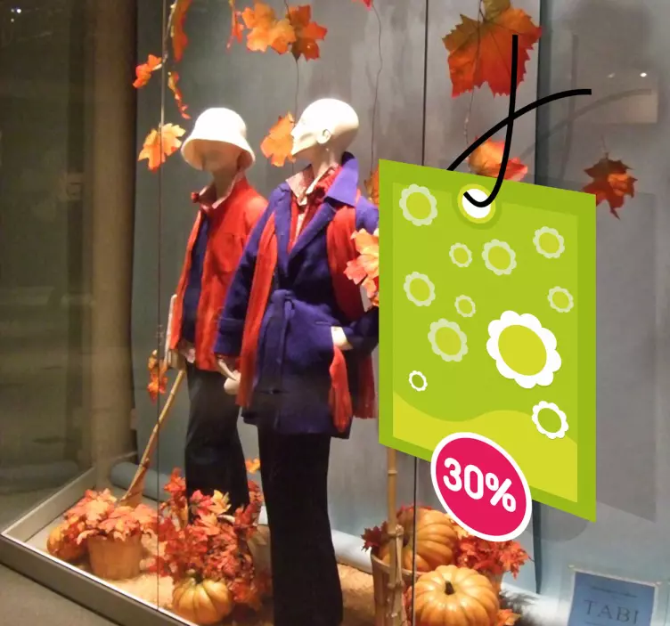 Sticker étiquette promo florale - TenStickers