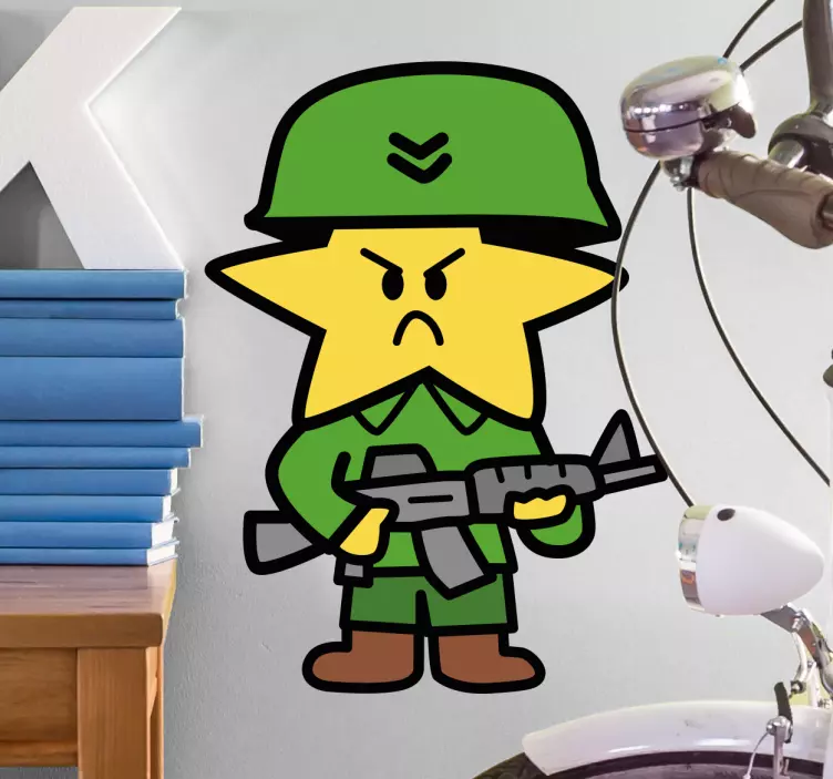 Sticker étoile militaire armé - TenStickers