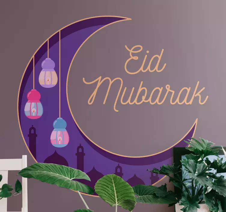 Sticker événement lanternes en forme de croissant - TenStickers