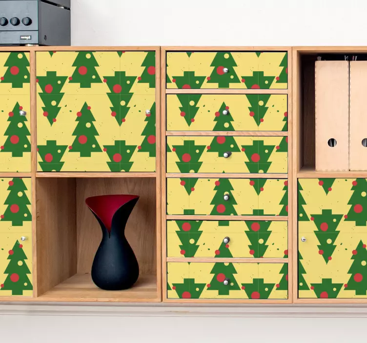 Sticker événement modèle d'arbre de noël - TenStickers