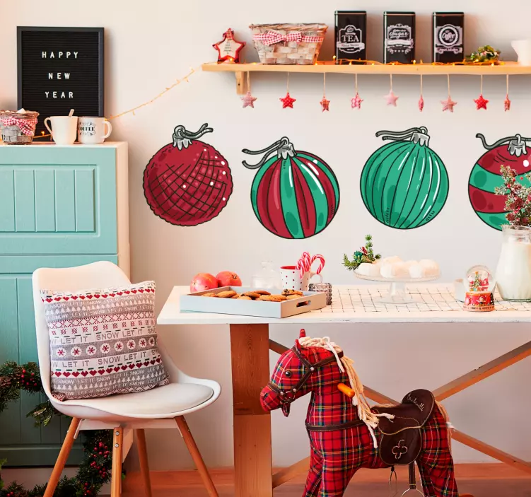 Sticker événement motifs d'ornements festifs - TenStickers