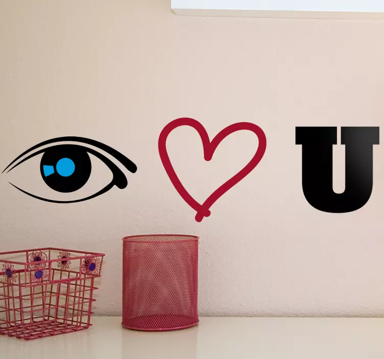 Sticker eye love you - TenStickers